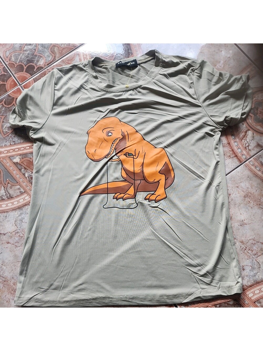Women Blouse Dinosaur Fancyqube Green